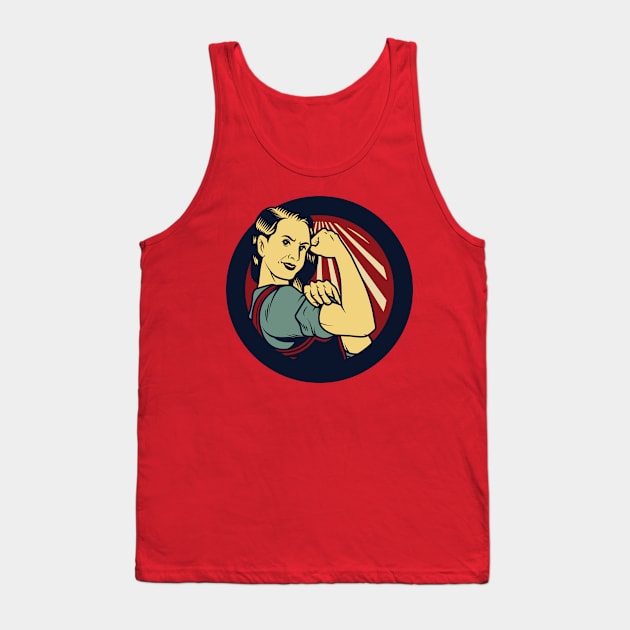 Strong Woman Propaganda Tank Top by RMPL